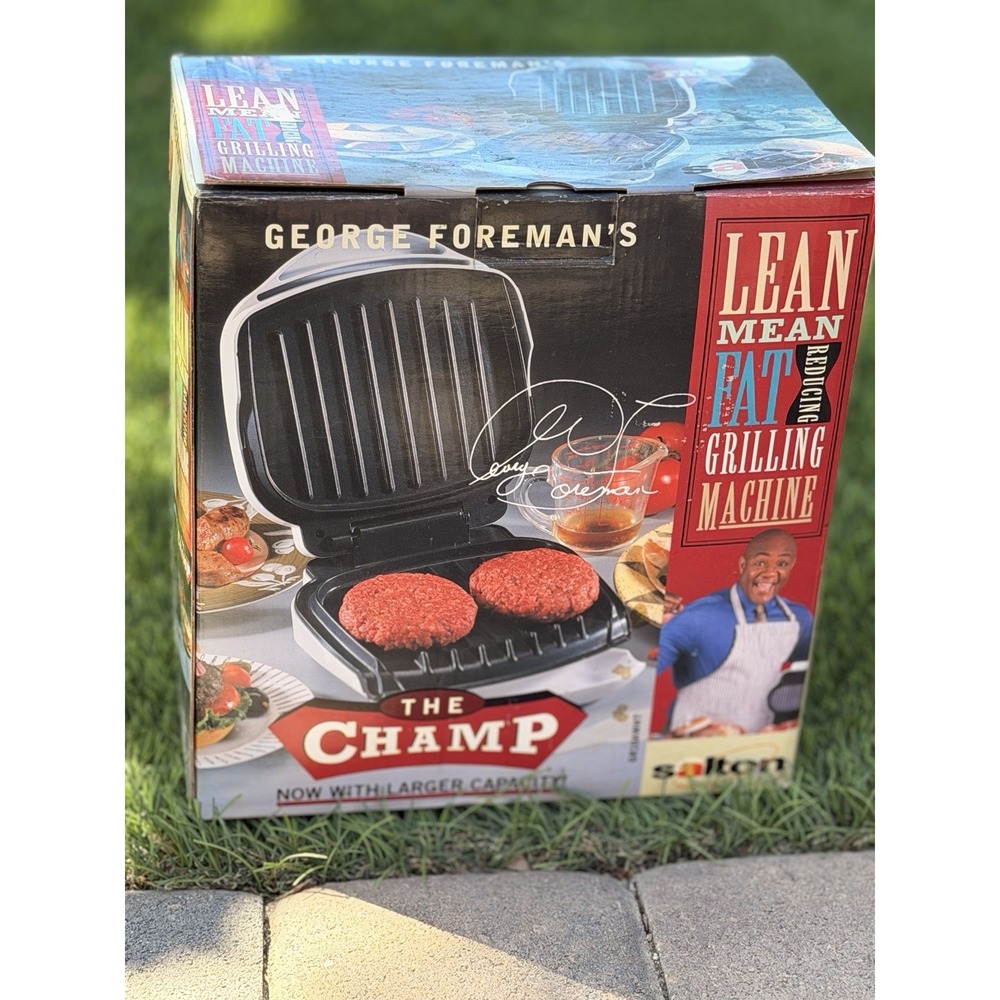 George Foreman The Champ Lean Mean Fat Grilling Machine Salton Indoor Grill